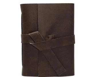 Leather Travel Journal, Personalized Leather Gift for Him, Travel Diary, Lined Leather Notebook, Personalized Travel Journal, Slim 96 pages