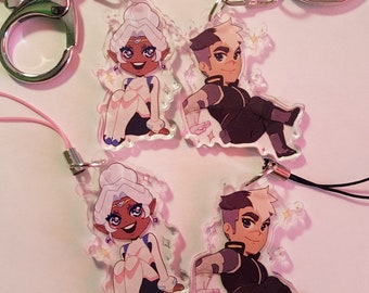 1.5 in Voltron acrylic single sided keychains/charms