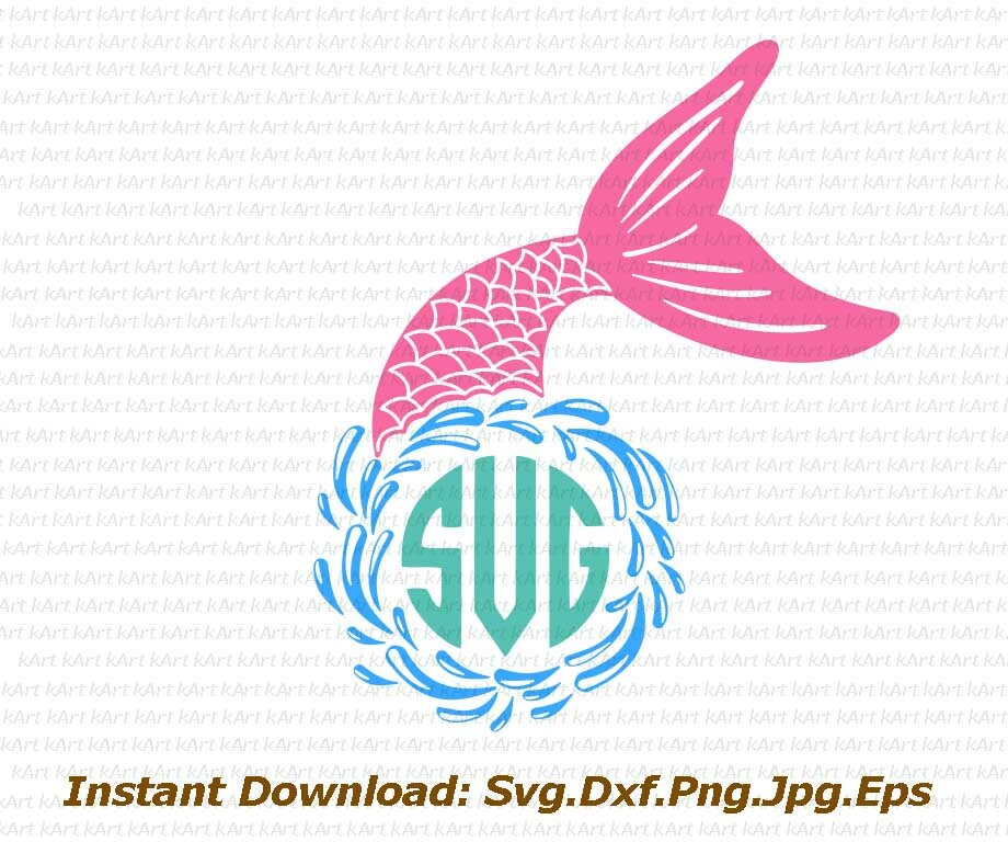 Download mermaid monogram svg, beach monogram svg, mermaid tail svg ...