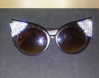 Bling cateye sunglasses