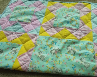 SALE!! Bunnies Baby Quilt