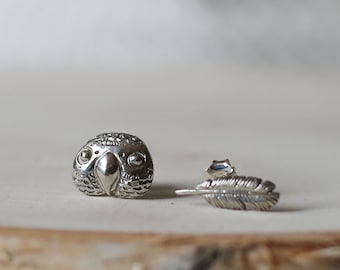 PETITE FILLE Handmade Jewelry mini collection Gray Parrot Sterling Silver