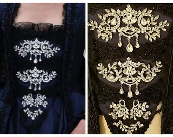 Versailles Stomacher Jewelry Set - 18th Century Stomacher Jewelry - Marie Antoinette Jewelry - Versailles - Georgian Paste - Bodice Jewelry
