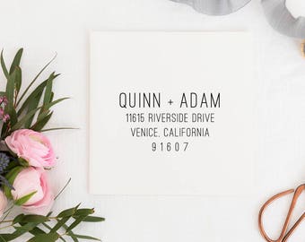 Return Address Stamp, Address Stamp, Custom Address Stamp, Wedding Return Address Stamp Personalized Return Address Stamp Rubber Stamp No.20