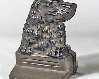 Japanese Cast Iron Bookends - Dogs