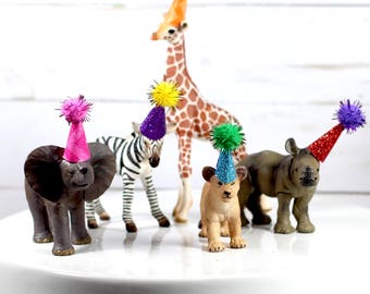Safari Birthday Party Decorations Zoo Cake Toppers Giraffe Elephant