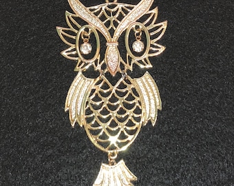 Owl Necklace Vintage Style owl Jewelry Silver Woodland