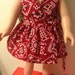 18" Doll Red Bandana Dress - Fits 18 Inch Dolls