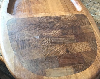 danish modern dansk teak serving tray