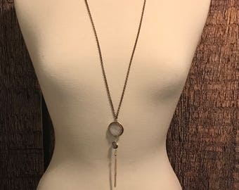 Statement Necklace | Druzy Statement Necklace | Three Stone Necklace | Stone Necklace