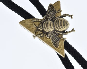 Western Bolo Tie, with bee, made in USA