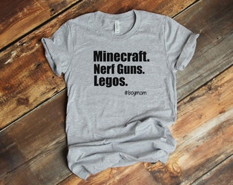 Minecraft Mom Shirt-Boymom Shirt-Lego Mom Shirt-Minecraft Birthday Party-Nerf Gun Birthday-Minecraft Birthday Shirt-Lego Birthday Shirt