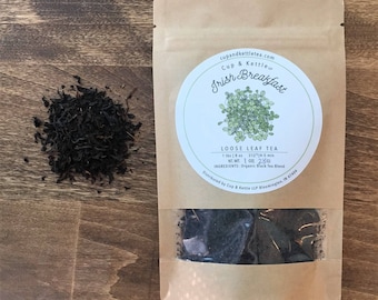 Irish Breakfast Tea/ Black Tea/Organic Tea/Loose Leaf Tea/Tea Bag/Tea/Beverage/Black/Refreshment/Sweet Tea/Caramel/Malty Oats/Cup and Kettle