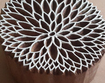 FLOWER Stamp,Pottery Stamps, Indian Wood Stamp, Textile Stamp, Wood Blocks, Tjaps, Printing Stamp- Floral Border