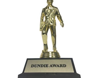 Dundie Award Trophy The Office TV Show Michael Scott Dunder Mifflin Paper Company Dundies Gift Idea Fan Costume Prop Dundee Dundees Dundy