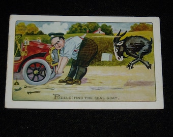Antique Vintage Postcard 5, Artist Signed, C. Ryan, Puzzle Series
