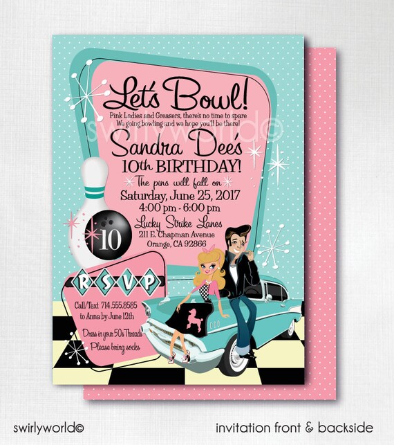 50'S Style Invitations 9