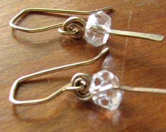 Gold Hermosa Rock Crystal Drops Earrings