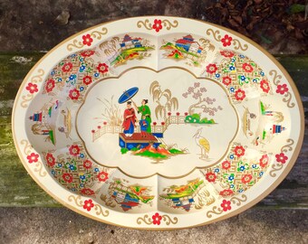 ON SALE!! Daher Metal Tray with Geishas Vintage