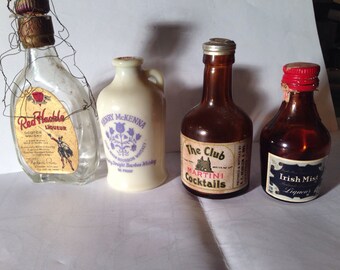 Vintage mini liquor bottles