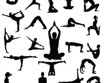 yoga silhouette / Yoga / yoga svg file / printable yoga