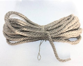 10 mm Linen Rope = 11 Yards = 10 Meters Natural Linen Cord Natural Color Organic Natural Fiber Cord Decorative Rope Rustic Weddings Cord