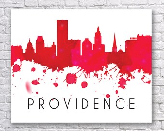 Providence Skyline Word Art Print