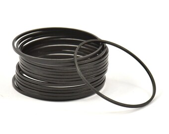 Black Circle Connectors - 25 Oxidized Brass Black Circle Connectors (30mm) Bs-1109 S597