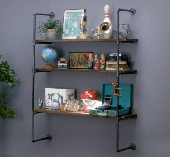 Pipe Shelving System, Open Shelving Wall Unit, Parts Kit DIY, Easy ... Pipe Shelving System, Open Shelving Wall Unit, Parts Kit DIY, Easy ...