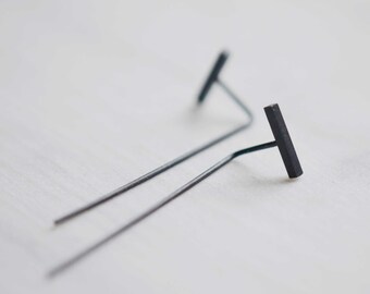 Long bar modern minimal earrings // Minimalist Ear Jacket // Simple earrings // modern Design // SM009