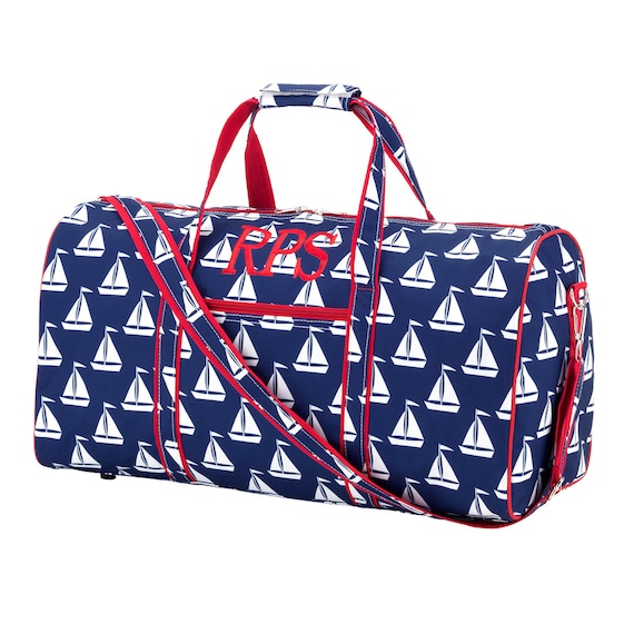 Personalizzed Sail Duffel Bag, Finn Collection Personalized Bags. Embroidery Duffle Bags