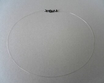 Translucent chain necklace base floating illusion invisible durable line choker stainless steel 4,5mm