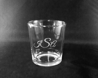 Custom etched Whiskey Glass