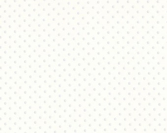 End of Bolt 2 yards 24" of Michael Miller Petit Point Cream with White Dots SG4607-VANI-D