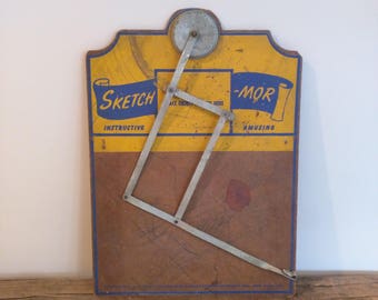 RARE 1945 Vintage Sketch-Mor Picture Tracing Enlarging Board, Vintage clipboard Sketch Mor Copy Trace Drawing Antique Retro Sketch Pad