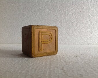Antique Vintage Wooden Alphabet Blocks 1900s Vintage Toy