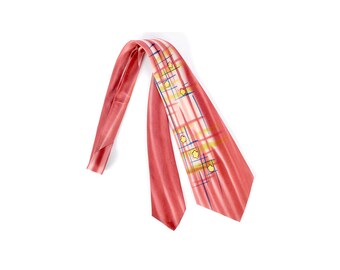 Vintage 40s Tie - 40s Necktie - 40s Cravat - Wide 40s Tie - 40s Hand Painted Tie - Superba Tie - 40s Superba Tie - Pink Blue Yellow - Swing