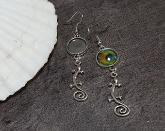 support for salamander lizard earrings 12mm