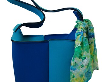 Turquoise Blue bucket bag