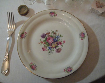 China plates with a flower pattern