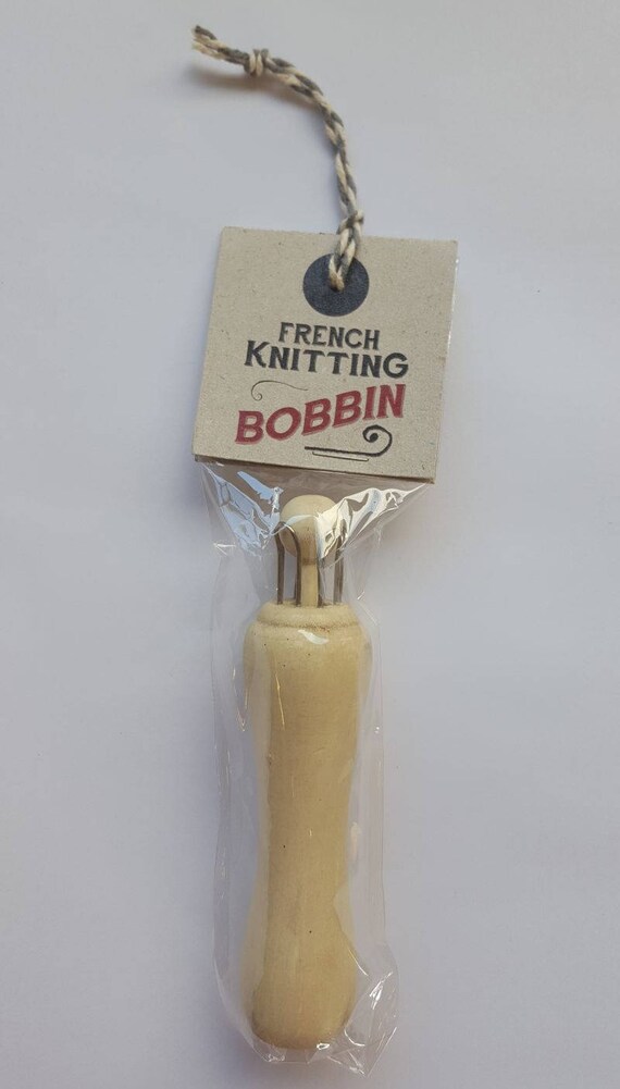 Traditional French Knitting Bobbin With Needle Freeform