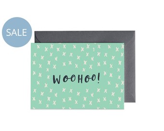 ON SALE WOOHOO Hooray Illustrated Greeting Card
