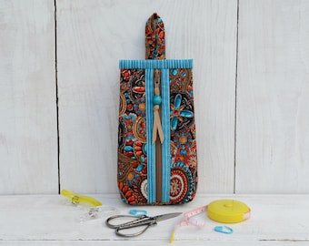 Mini zipper pouch Craft notions storage Stitch marker case Sewing supplies organizer Scissors cover Little bag purse Hooks or needles case