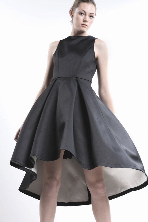 Items similar to Selina dress / Classic cutting black dress ...