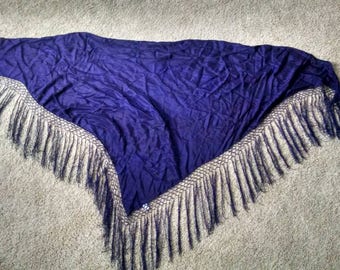 Purple Silk Tye Dyed Hip Scarf or Shawl