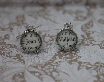 Jean Valjean Earrings ~ Les Miserables ~ Victor Hugo ~ Les Mis~