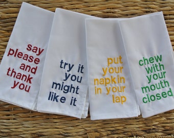 Mind your Manners Napkins