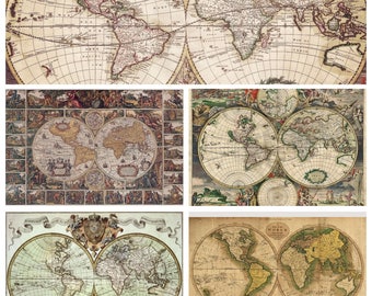 Old maps download, Old maps textures digital paper, Vintage background, Vintage world maps, Instant Download for Personal and Commercial Use