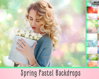 Spring Backdrops, Art, Bokeh, Summer background, Pastel, Photo art backdrops, Photoshop overlay, Photo overlays, Backdrop, Sun, Sunlight