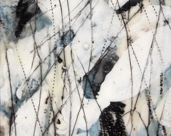 Original Abstract Encaustic on Paper